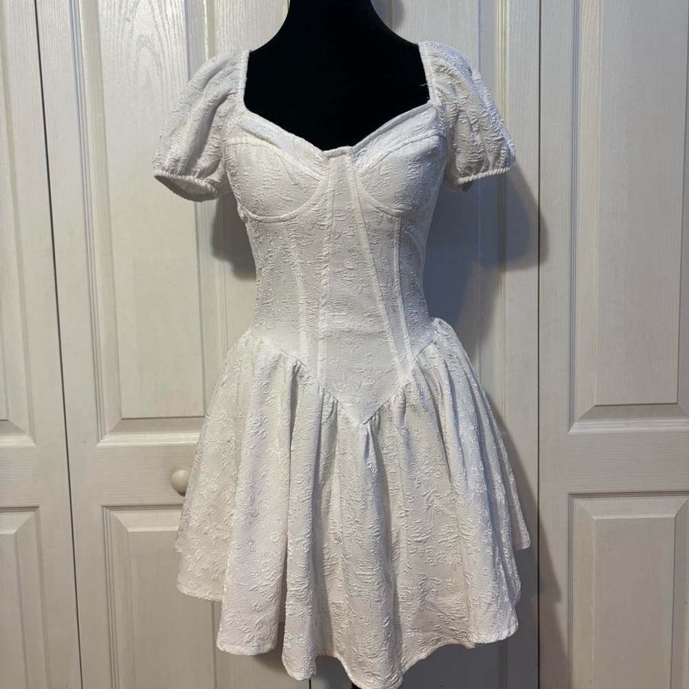 Lucy in the Sky White Lace Mini Dress